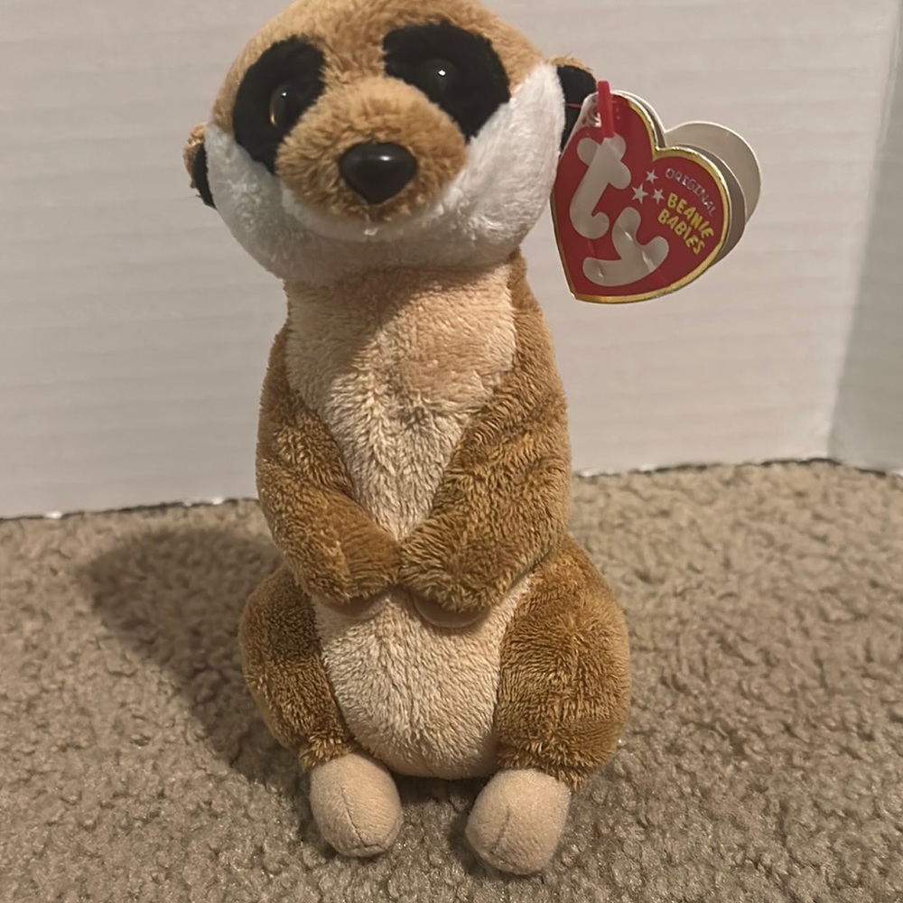 Ty Beanie Babies Meerkat Plush Toy - Brown and Cream
